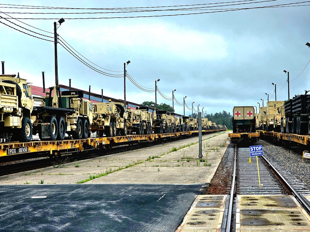 Fort McCoy supports second major rail movement in 2024 with return of Wisconsin National Guard equipment, vehicles