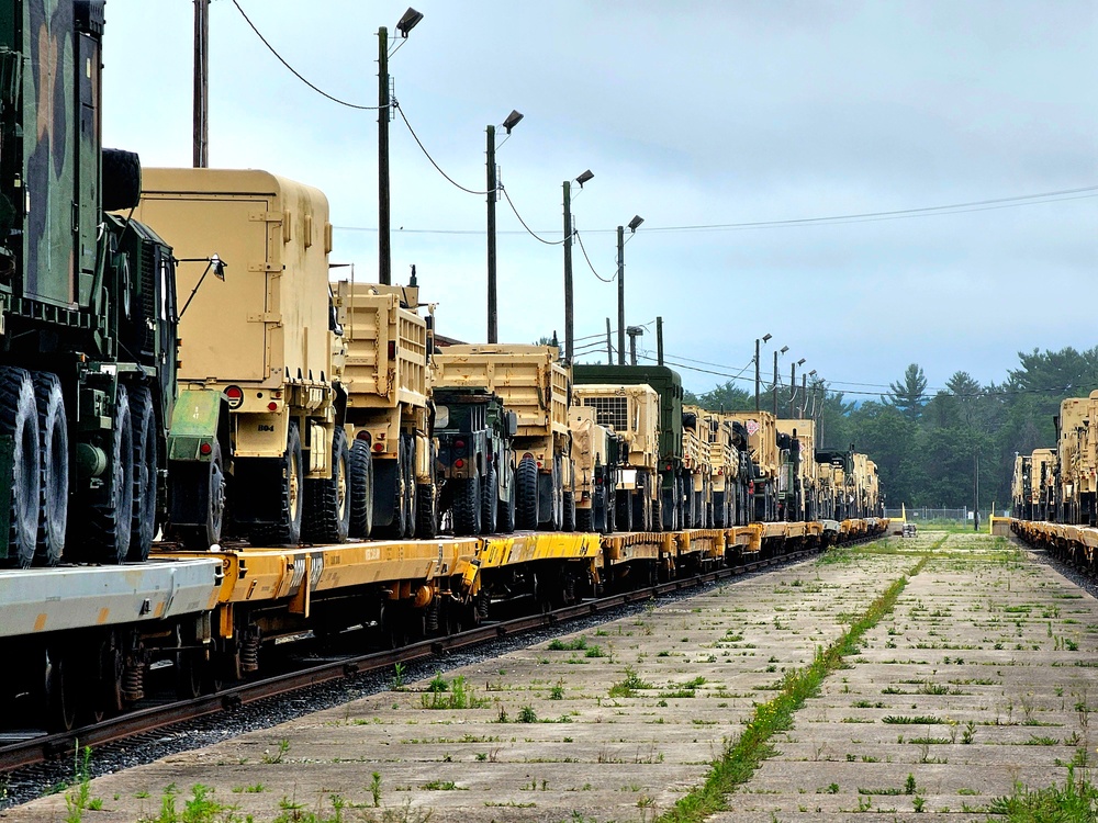 Fort McCoy supports second major rail movement in 2024 with return of Wisconsin National Guard equipment, vehicles