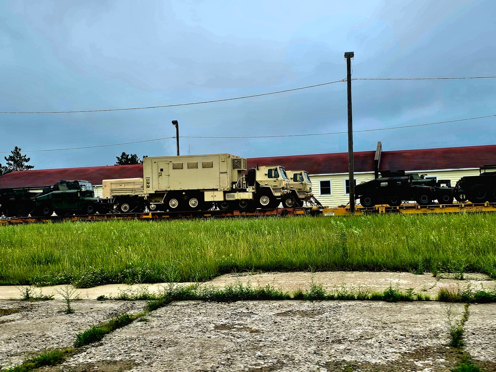 Fort McCoy supports second major rail movement in 2024 with return of Wisconsin National Guard equipment, vehicles