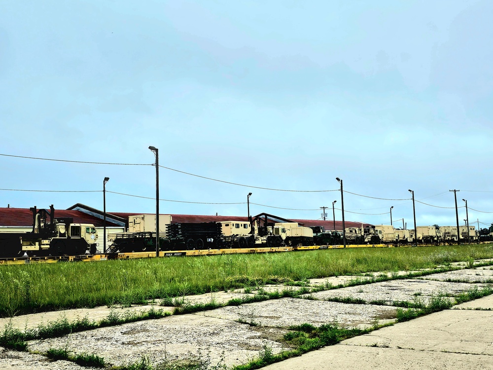Fort McCoy supports second major rail movement in 2024 with return of Wisconsin National Guard equipment, vehicles