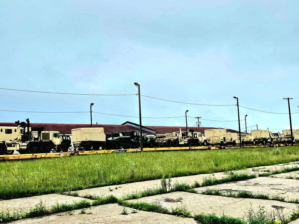 Fort McCoy supports second major rail movement in 2024 with return of Wisconsin National Guard equipment, vehicles