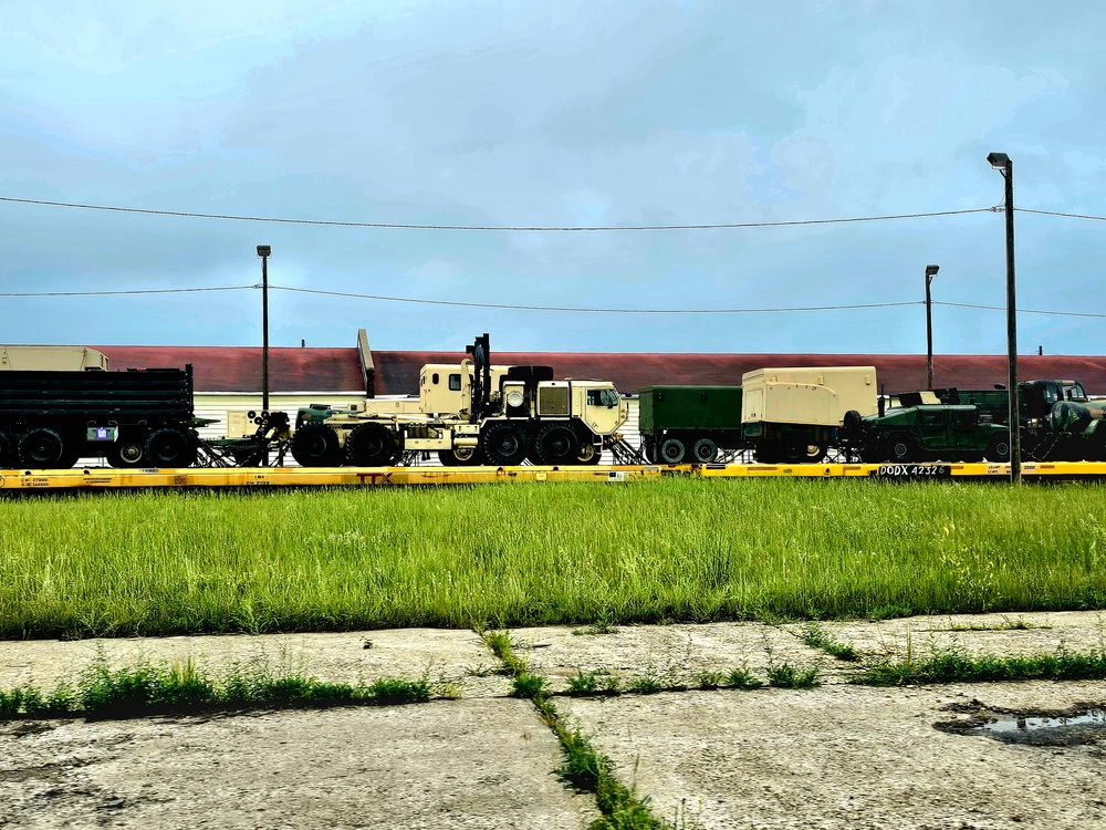 Fort McCoy supports second major rail movement in 2024 with return of Wisconsin National Guard equipment, vehicles