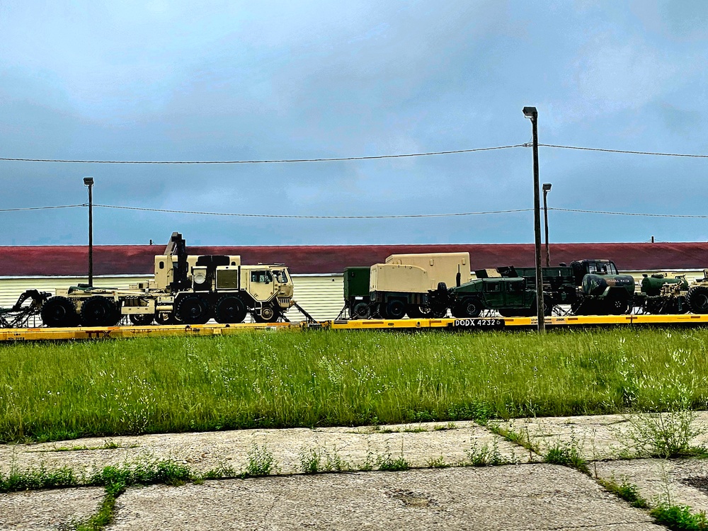 Fort McCoy supports second major rail movement in 2024 with return of Wisconsin National Guard equipment, vehicles