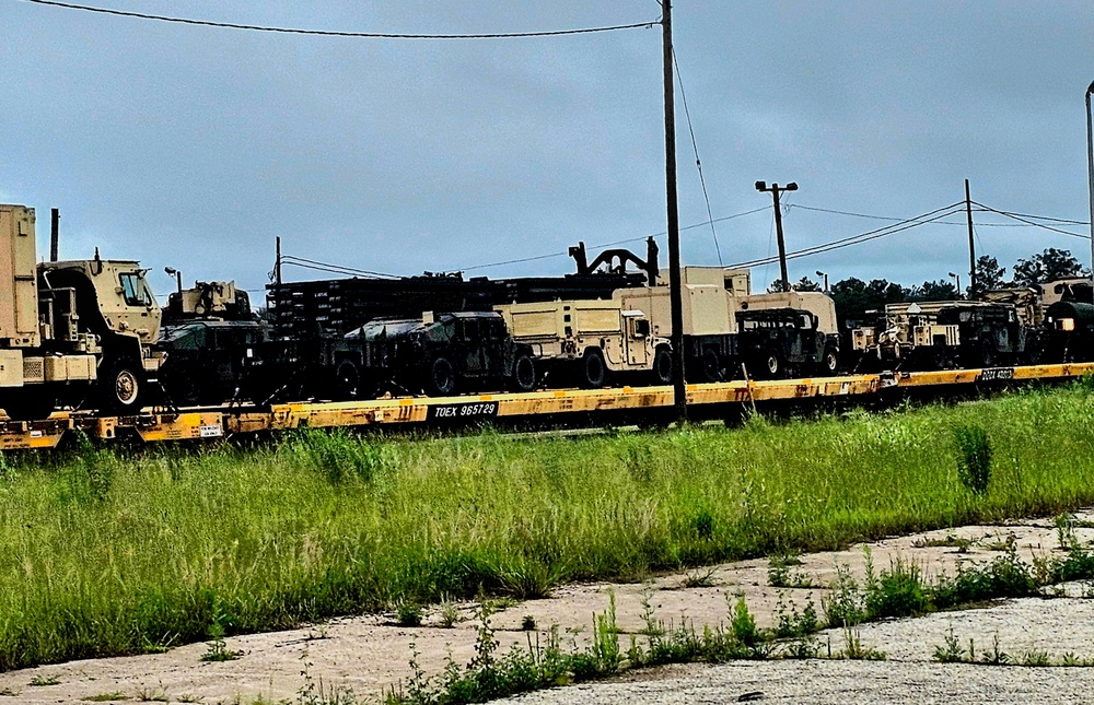 Fort McCoy supports second major rail movement in 2024 with return of Wisconsin National Guard equipment, vehicles