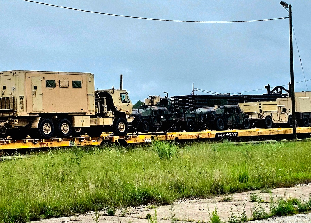 Fort McCoy supports second major rail movement in 2024 with return of Wisconsin National Guard equipment, vehicles
