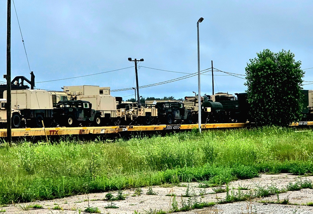 Fort McCoy supports second major rail movement in 2024 with return of Wisconsin National Guard equipment, vehicles