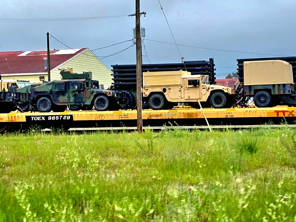 Fort McCoy supports second major rail movement in 2024 with return of Wisconsin National Guard equipment, vehicles