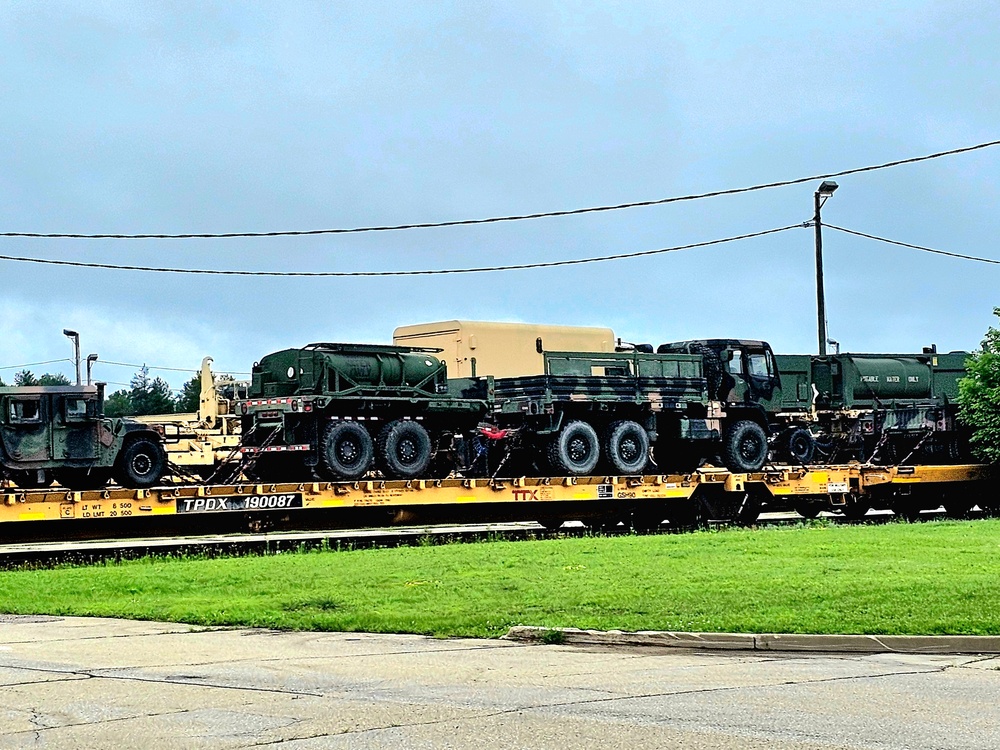 Fort McCoy supports second major rail movement in 2024 with return of Wisconsin National Guard equipment, vehicles