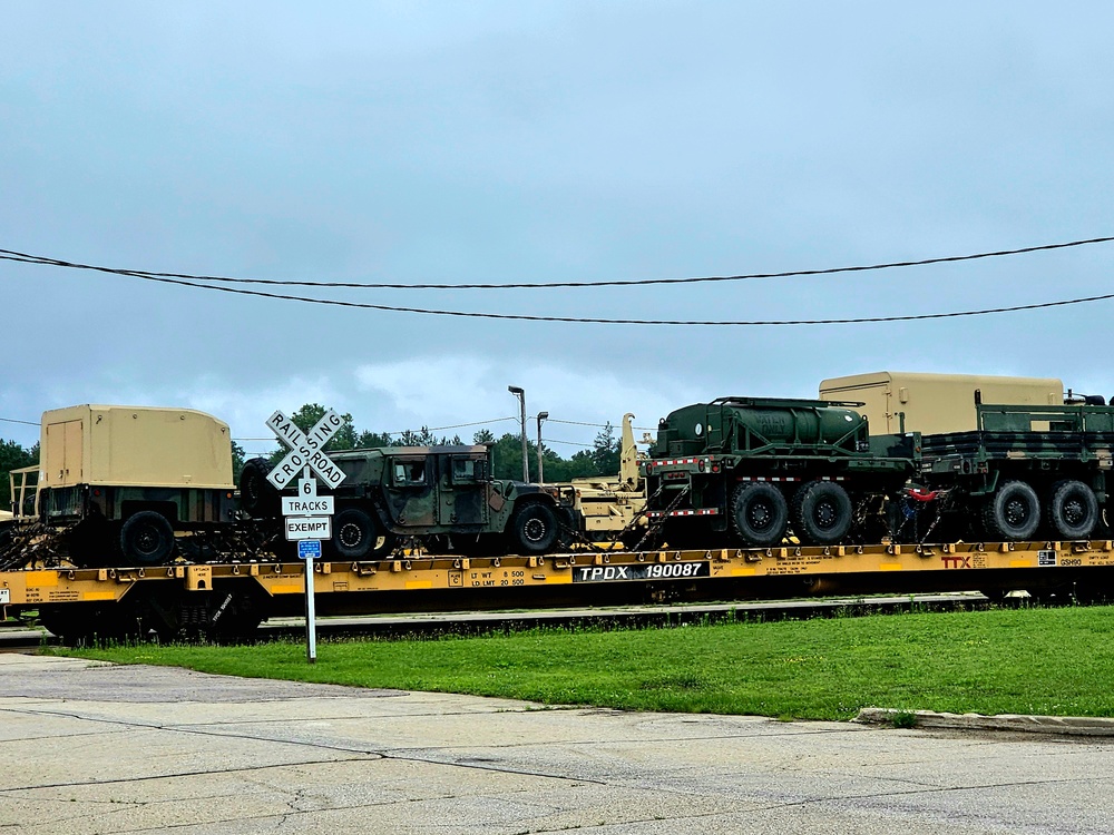 Fort McCoy supports second major rail movement in 2024 with return of Wisconsin National Guard equipment, vehicles