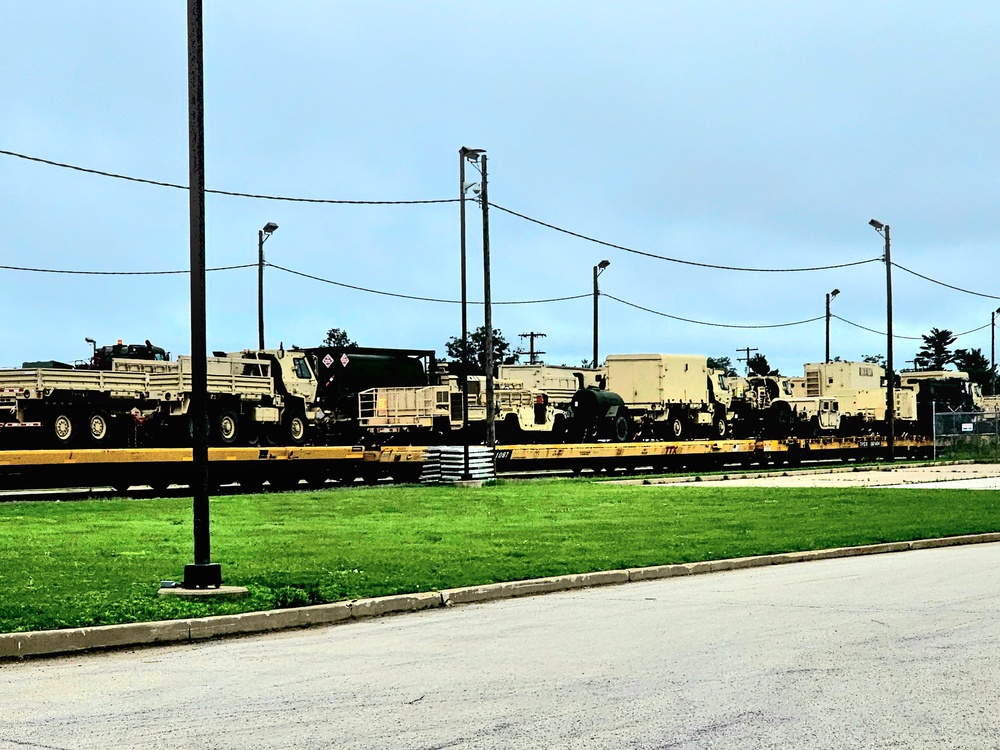 Fort McCoy supports second major rail movement in 2024 with return of Wisconsin National Guard equipment, vehicles