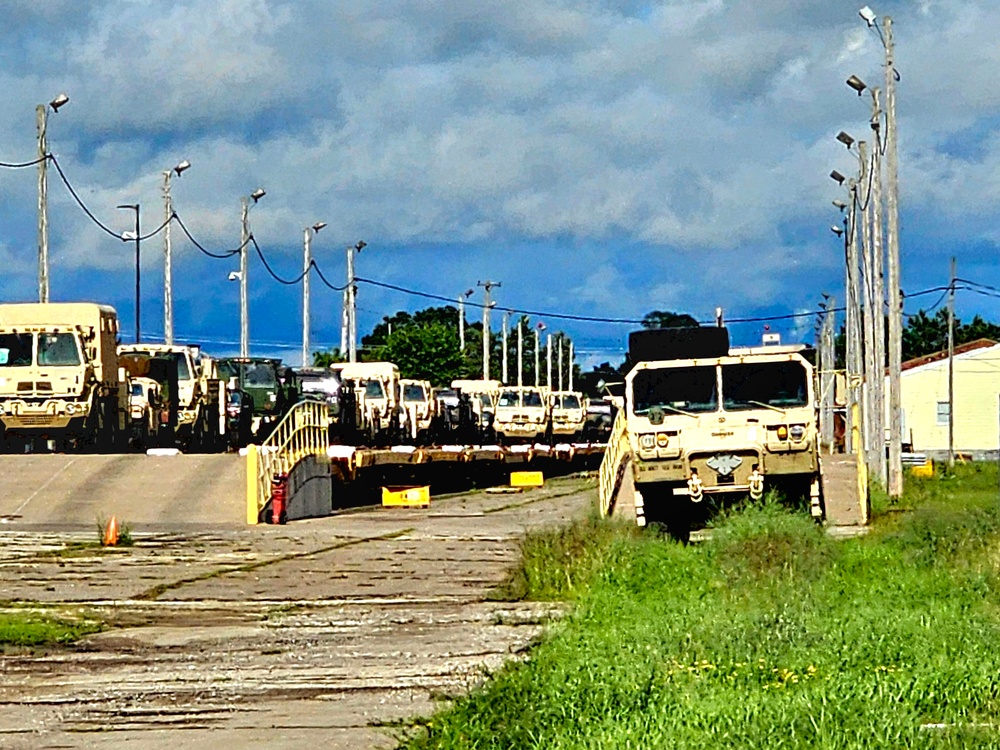 Fort McCoy supports second major rail movement in 2024 with return of Wisconsin National Guard equipment, vehicles