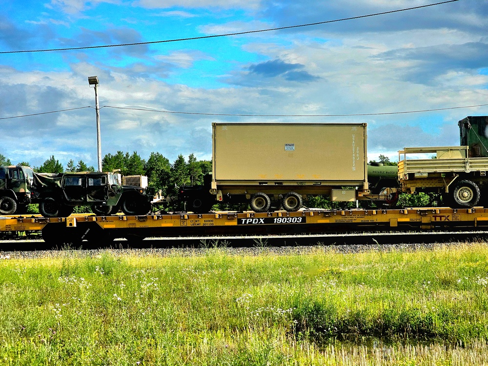 Fort McCoy supports second major rail movement in 2024 with return of Wisconsin National Guard equipment, vehicles