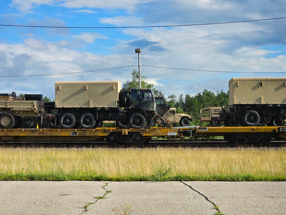 Fort McCoy supports second major rail movement in 2024 with return of Wisconsin National Guard equipment, vehicles
