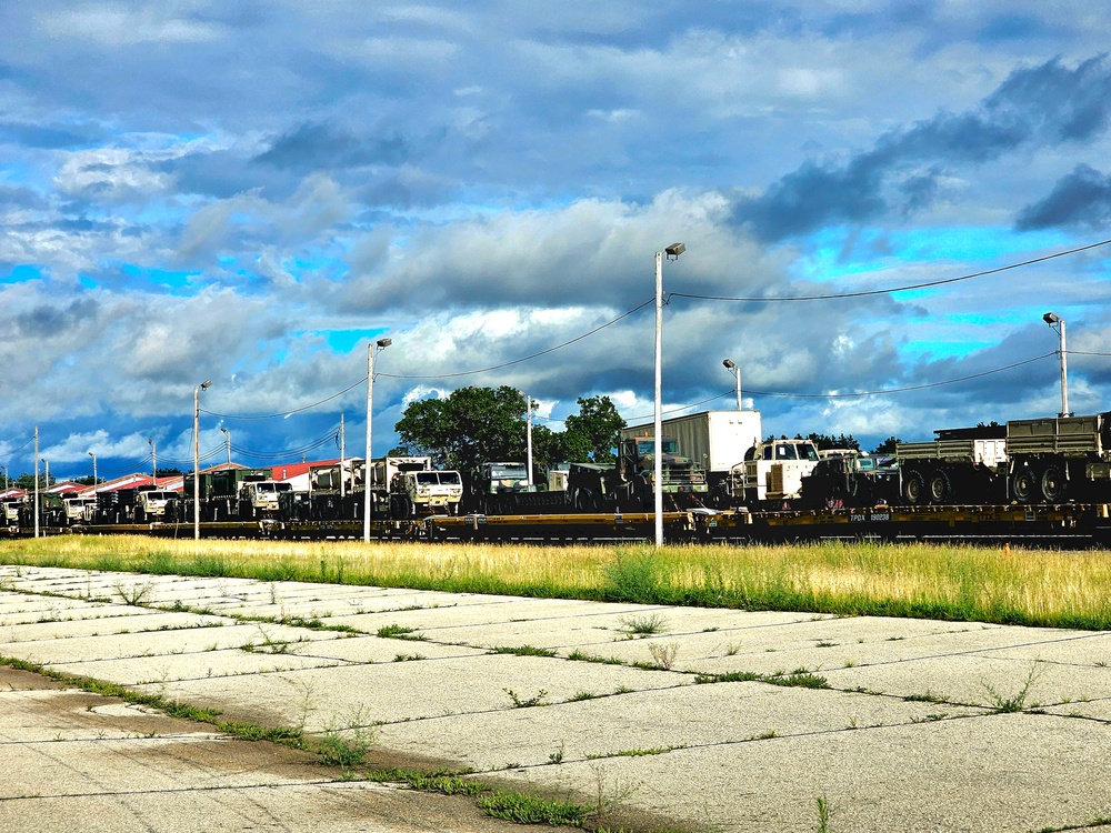 Fort McCoy supports second major rail movement in 2024 with return of Wisconsin National Guard equipment, vehicles