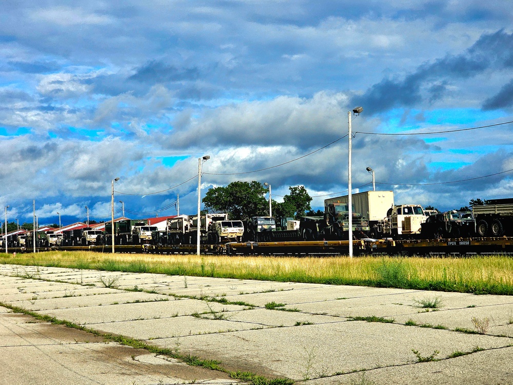 Fort McCoy supports second major rail movement in 2024 with return of Wisconsin National Guard equipment, vehicles