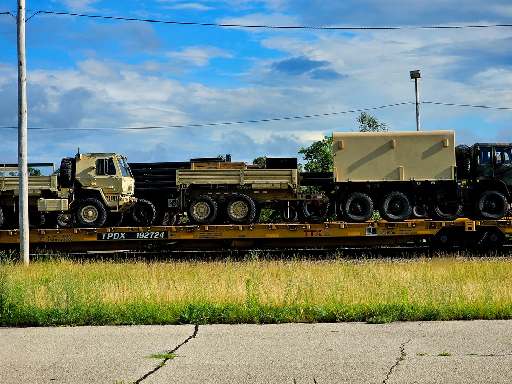 Fort McCoy supports second major rail movement in 2024 with return of Wisconsin National Guard equipment, vehicles