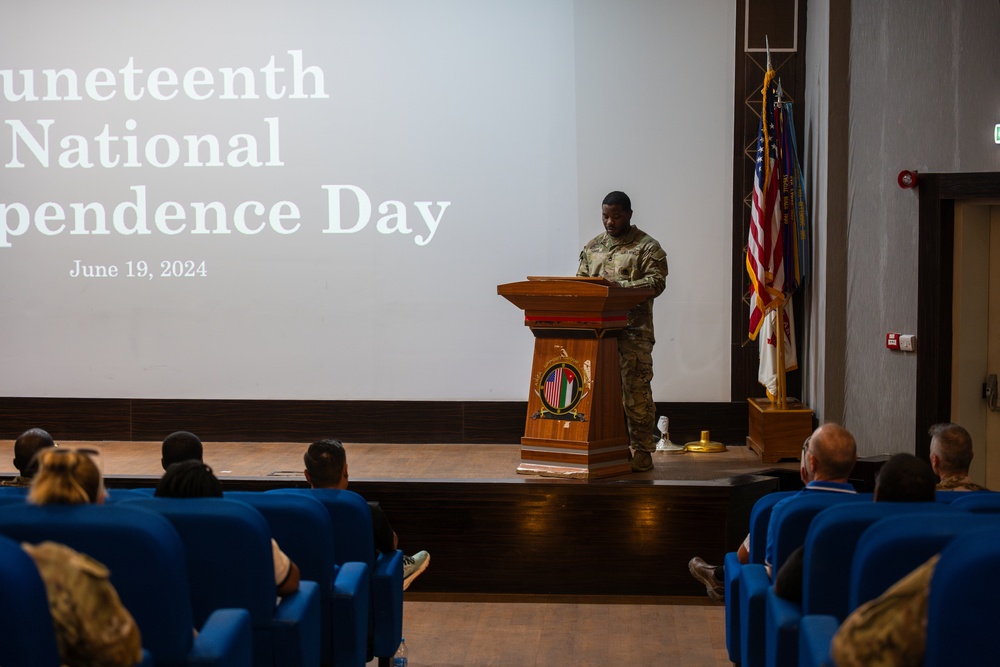 Soldiers celebrate Juneteenth