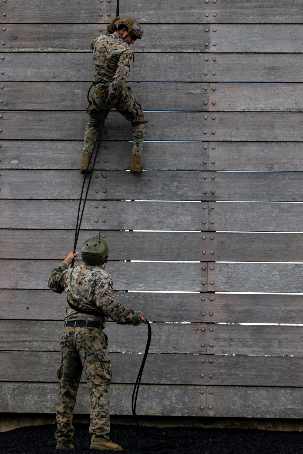 U.S. Service Members Participate in a Helicopter Rope Suspension Techniques Training Exercise