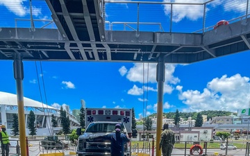 U.S. Naval Hospital Okinawa Coordinated with Sister Services to Move Life-Saving Equipment Across Air, Land and Sea in Support of Emergency Services in Okinawa, Japan