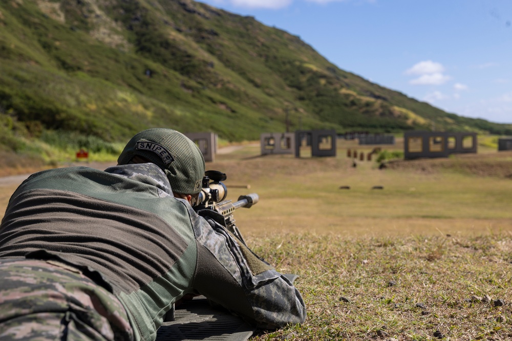 US Marines and partners conduct sniper training during RIMPAC 2024