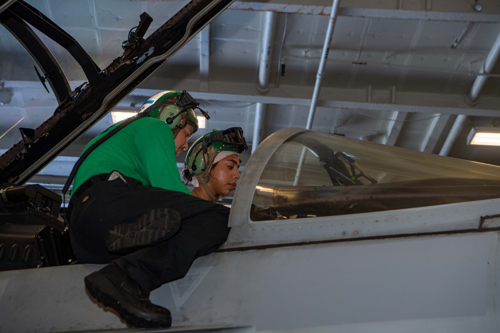 USS Carl Vinson (CVN 70) Sailors Conduct Aircraft Maintenance During RIMPAC 2024