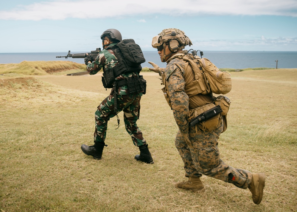 US Marines and partner forces conduct fire and movement range at RIMPAC 2024