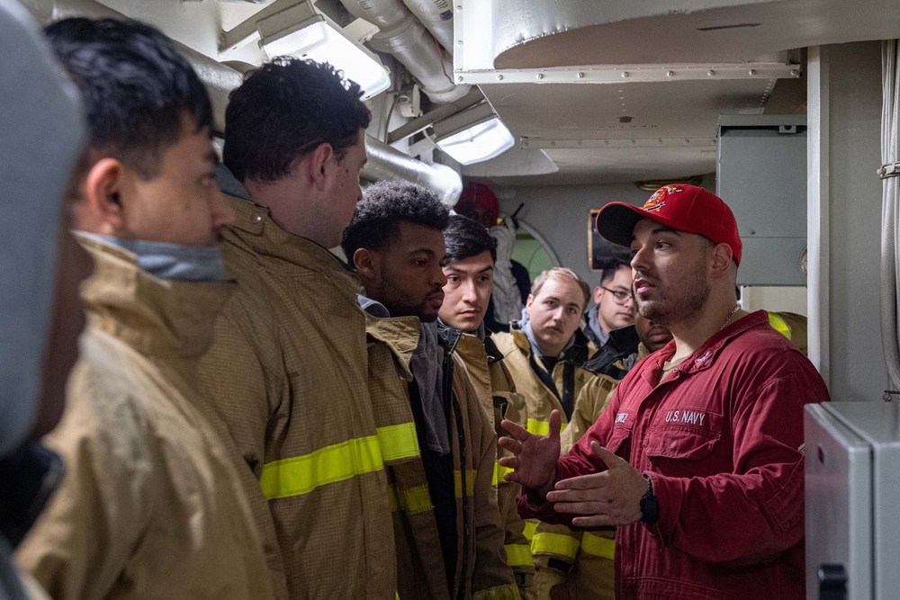 USS Ronald Reagan (CVN 76) conducts a general quarters drill