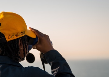 USS New York Transits The Strait Of Dover