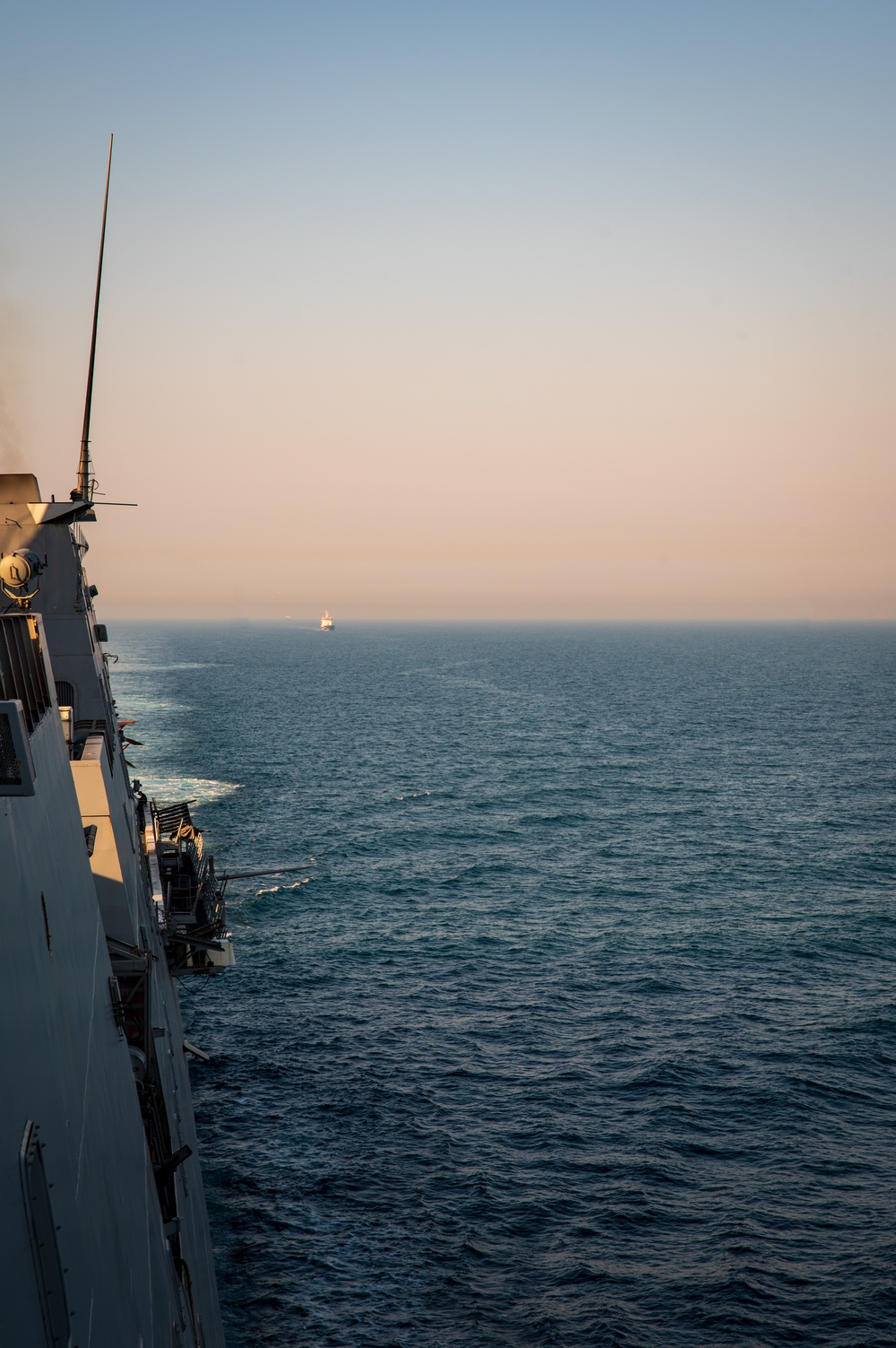 USS New York Transits The Strait Of Dover