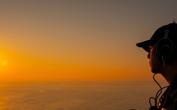 USS New York Transits The Strait Of Dover