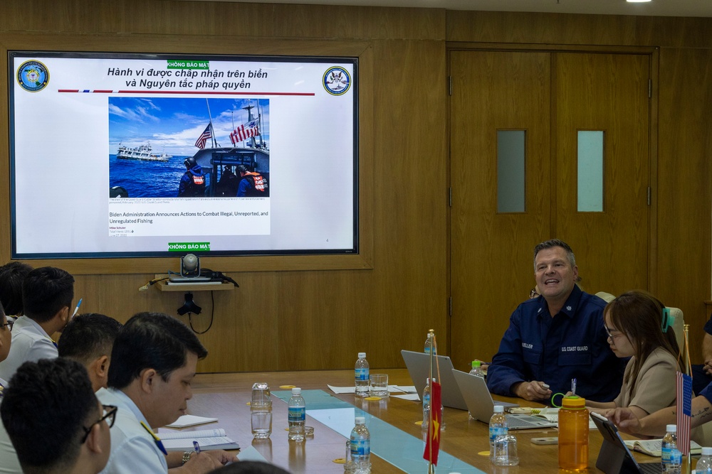 USCGC Waesche leaders attend Illegal, Unreported, and Unregulated Fishing (IUUF) exchange