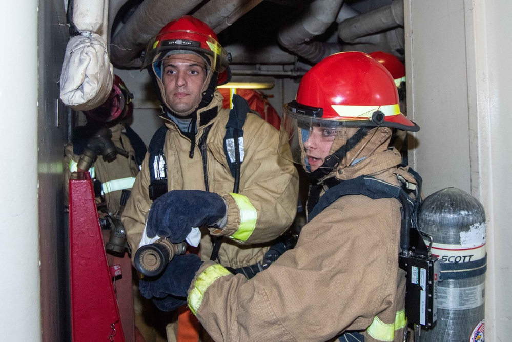 USS Ronald Reagan (CVN 76) conducts a general quarters drill