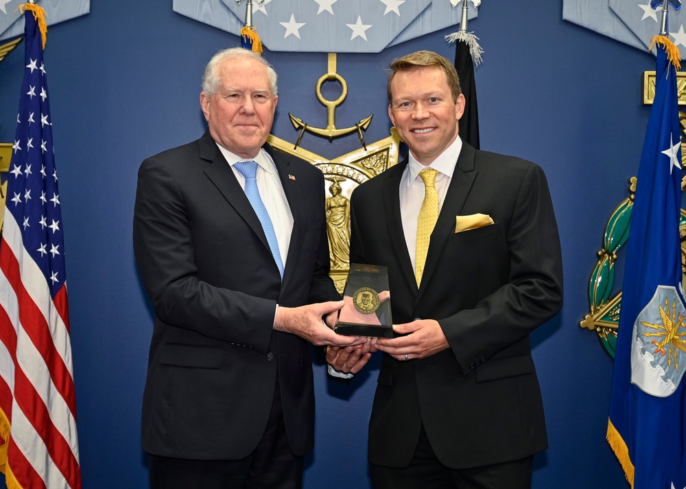 SecAF Kendall presents 2023 Harold Brown Award