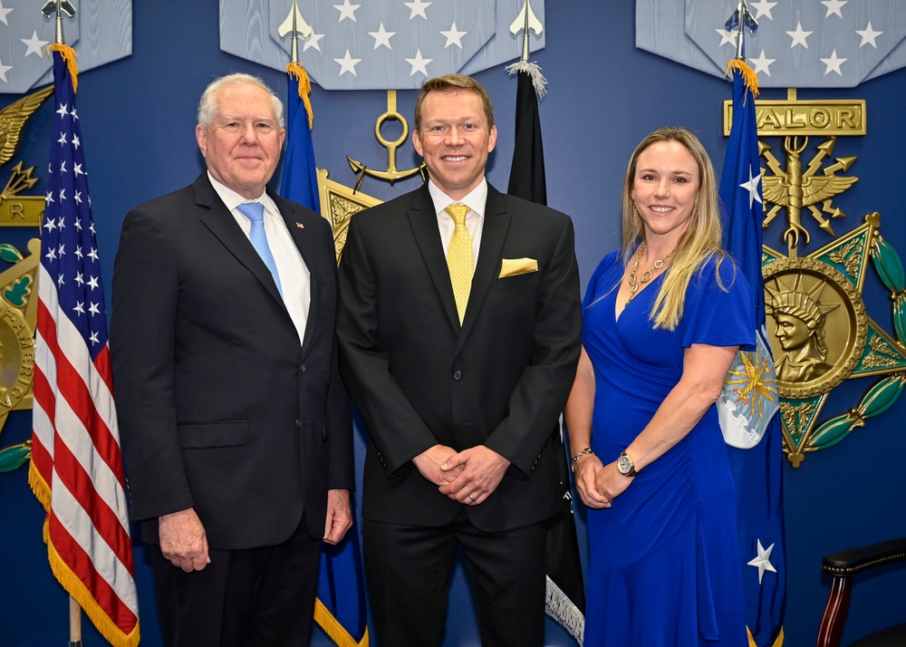 SecAF Kendall presents 2023 Harold Brown Award