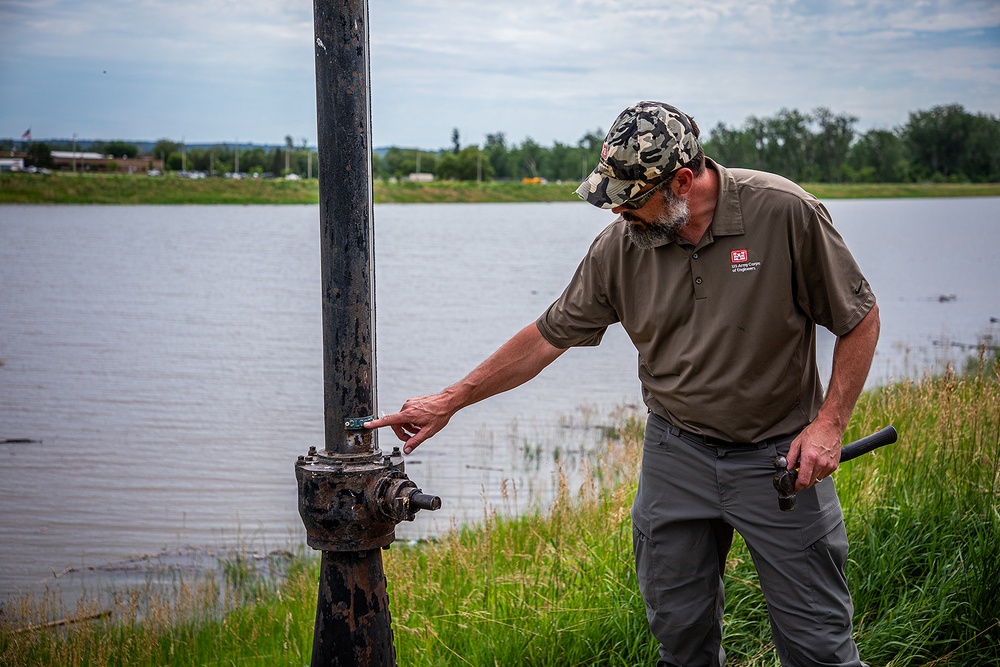 Levee Inspection Team in Papillion Creek, Nebraska June 28, 2024