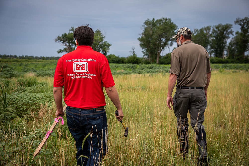 Levee Inspection Team in Papillion Creek, Nebraska June 28, 2024