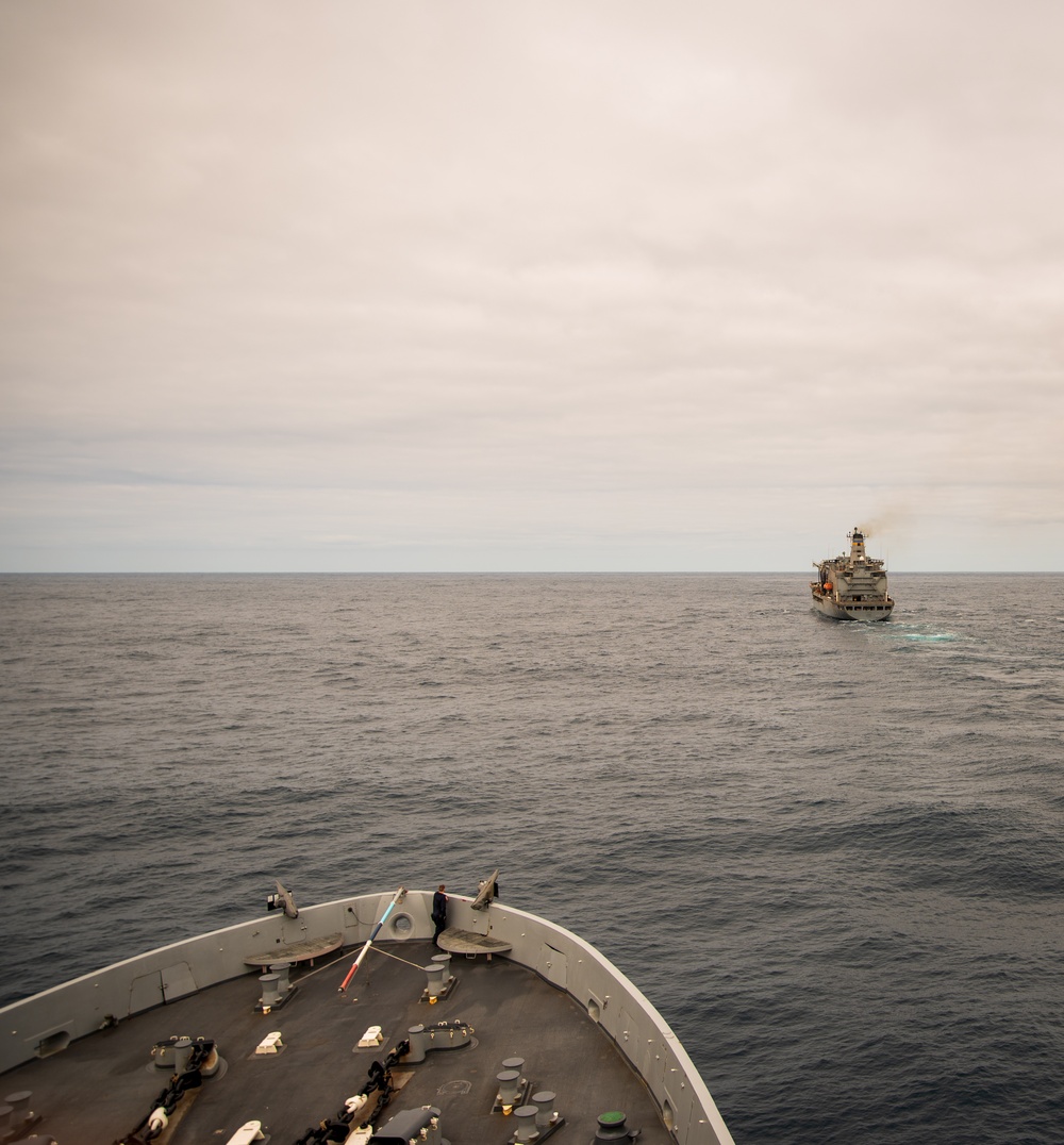 USS New York Replenishment At Sea