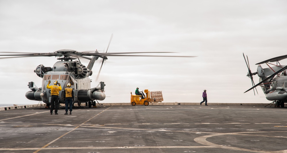 USS New York Replenishment At Sea