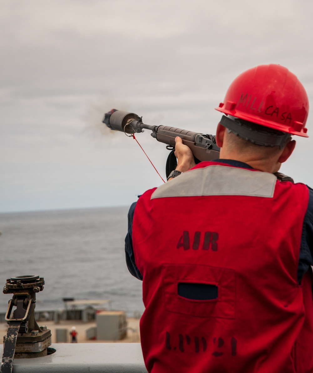 USS New York Replenishment At Sea