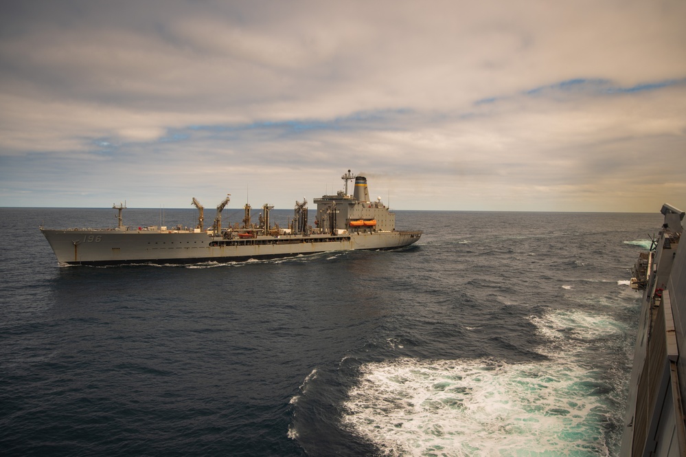 USS New York Replenishment At Sea