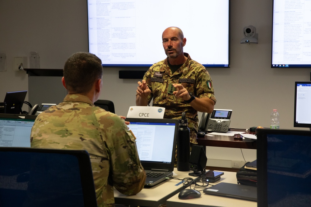 U.S. Army, Italian Army’s Vittorio Veneto Division conducts a staff training exercise