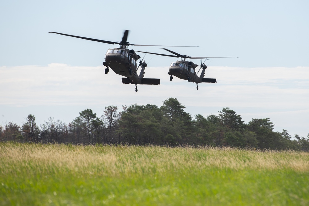 Airmen from the 171st Civil Engineer Squadron and the 177th Civil Engineer Squadron Participate in Piney Devil Land Navigation and Simulated Combat Training