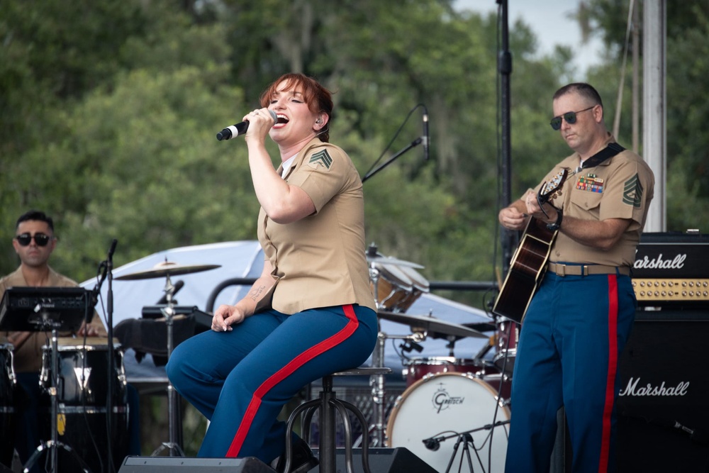 Marine Forces Reserve Band perform in celebration of Independence Day.