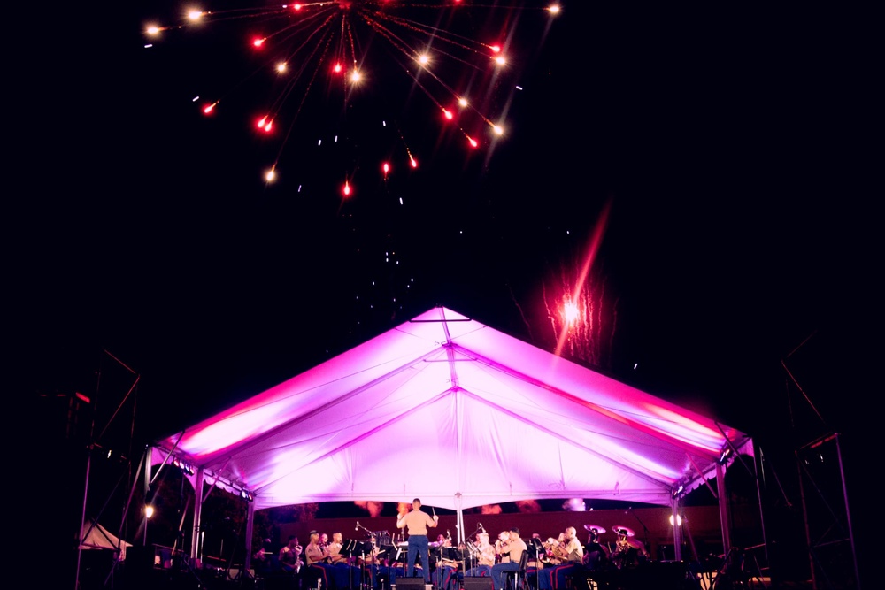 Marine Forces Reserve Band perform at Independence Day celebration.