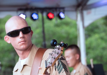 Marine Forces Reserve Band perform at Independence Day celebration.