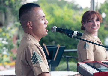 Marine Forces Reserve Band perform at Independence Day celebration.