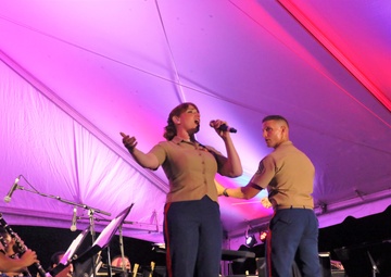 Marine Forces Reserve Band perform at Independence Day celebration.