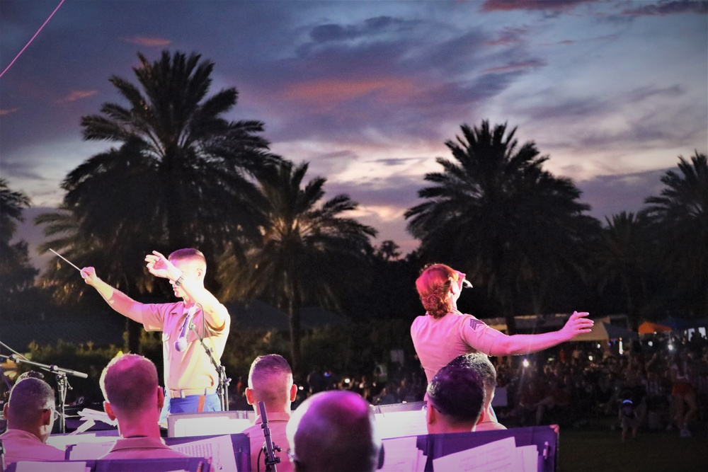 Marine Forces Reserve Band performs at Independence Day celebration.