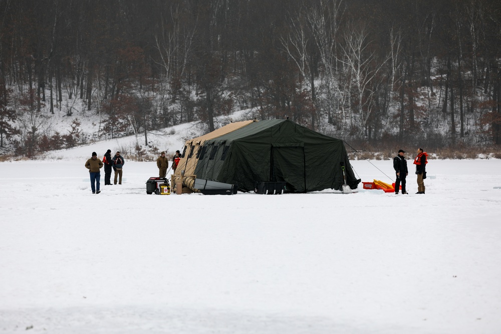 US Navy Divers Complete Ice Dives at Camp Ripley