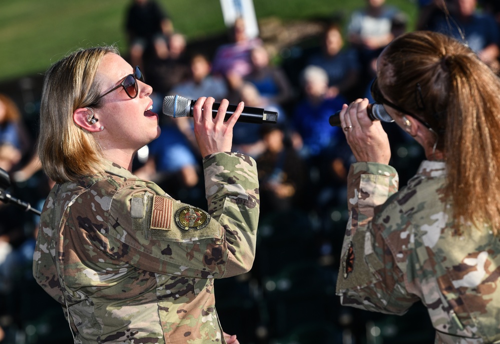 Team Offutt shows appreciation during Independence Day